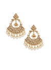 Big Antiqe Gold Chandbali indian New Sparkly Designer For Party And Functions Latest Earrings Collection 1837